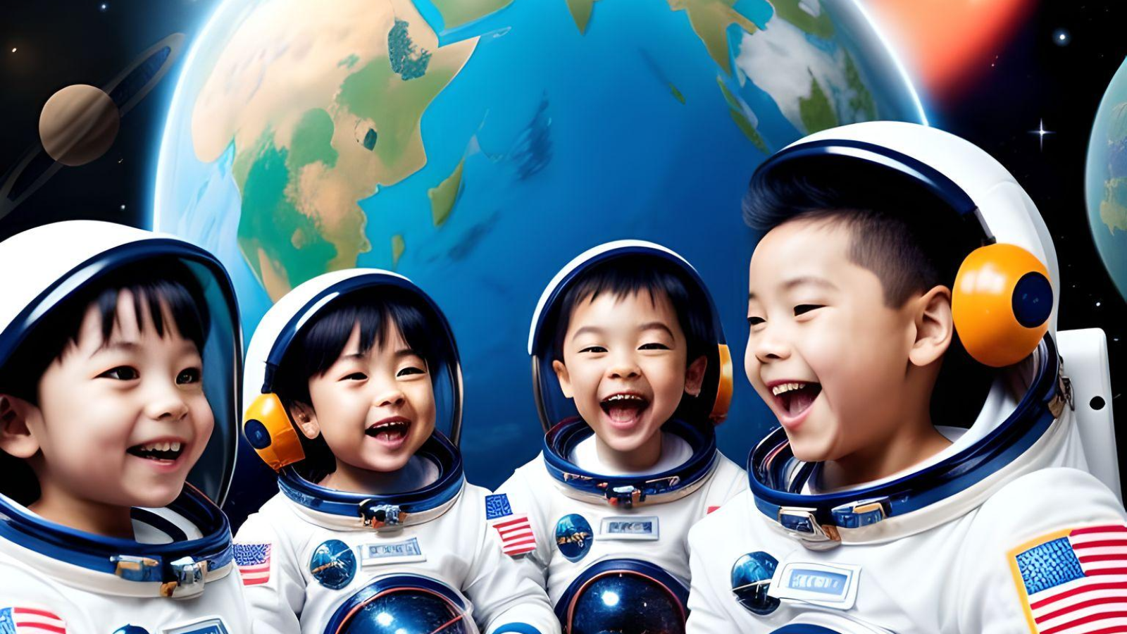 niños astronautas